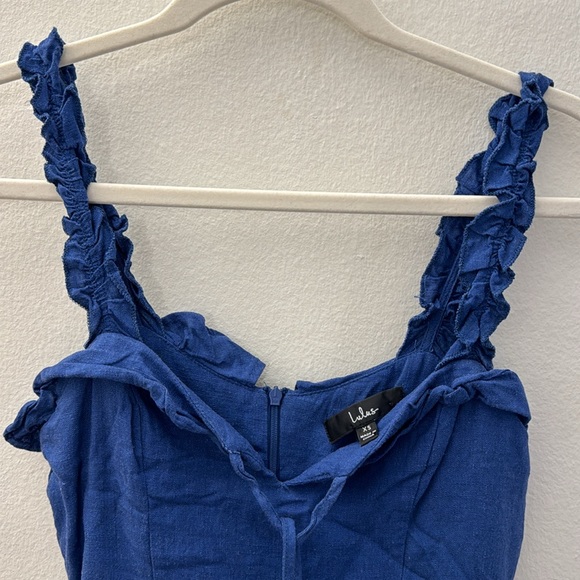 Lulu's Blue Ruffle Mini Dress - Picture 4 of 6